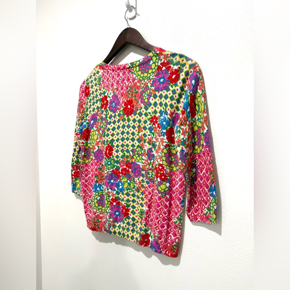 Talbots Multicolor Floral Patterned Button-Up Car… - image 5